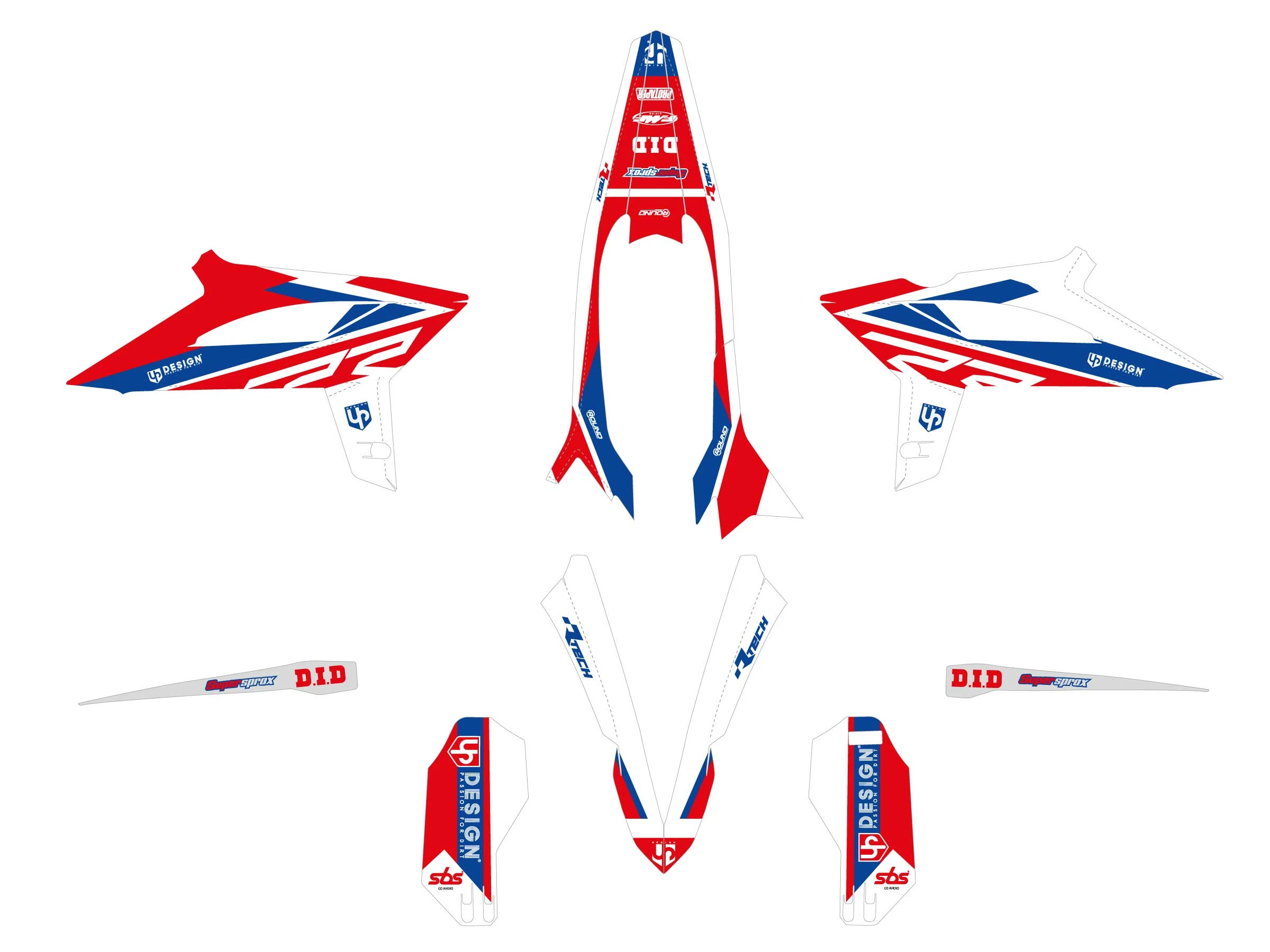 Kit Déco UP ROUND BETA RR (2020-2022) Rouge 3 Kit Déco UP ROUND BETA RR (2020-2022) Rouge