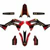 Kit Déco UP SPIKE HONDA CRF 450 R (2017-2018) Noir-Rouge
