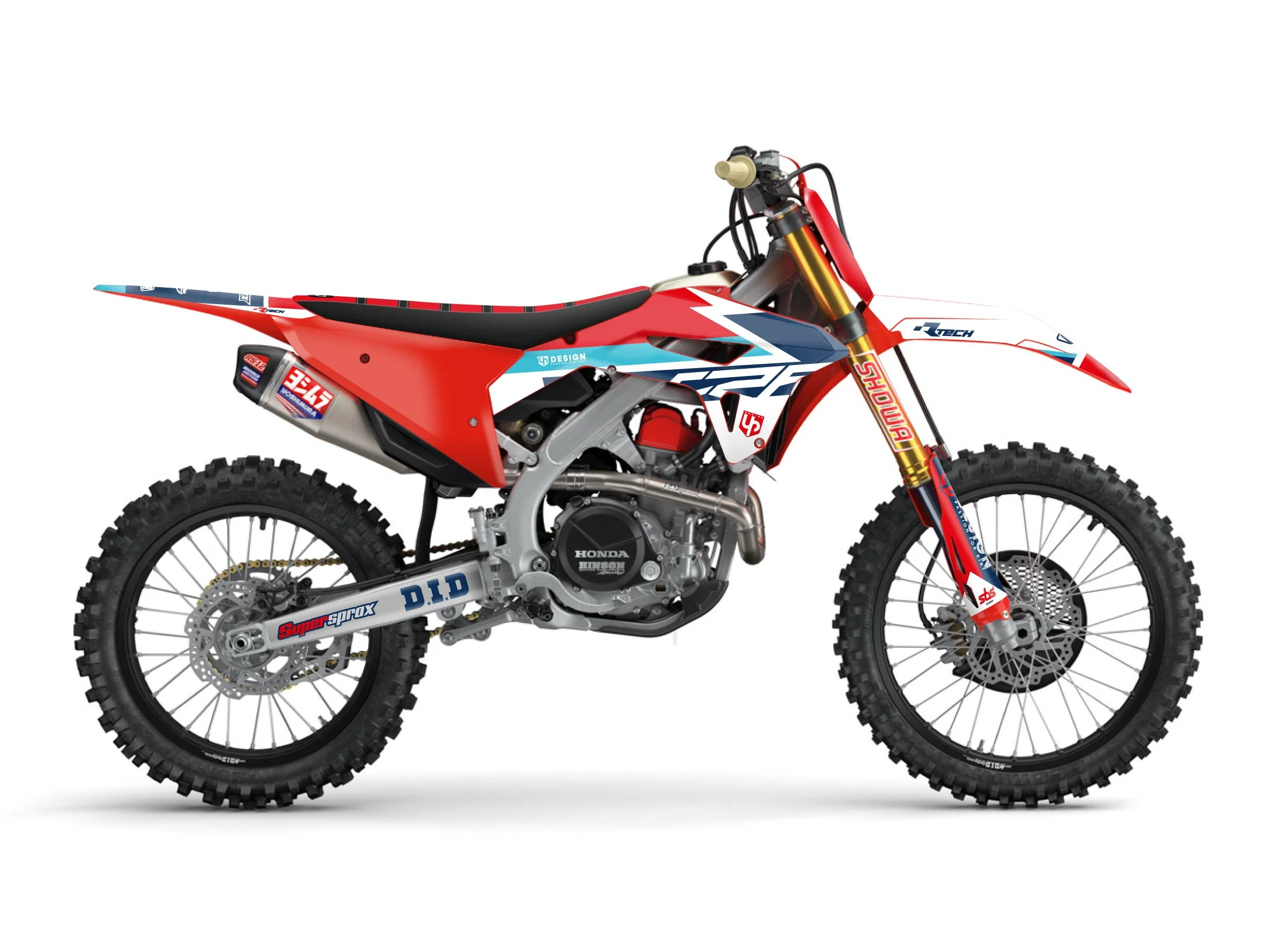Kit Déco UP ROUND HONDA CRF 450 R (2021-2022) Rouge 3 Kit Déco UP ROUND HONDA CRF 450 R (2021-2022) Rouge