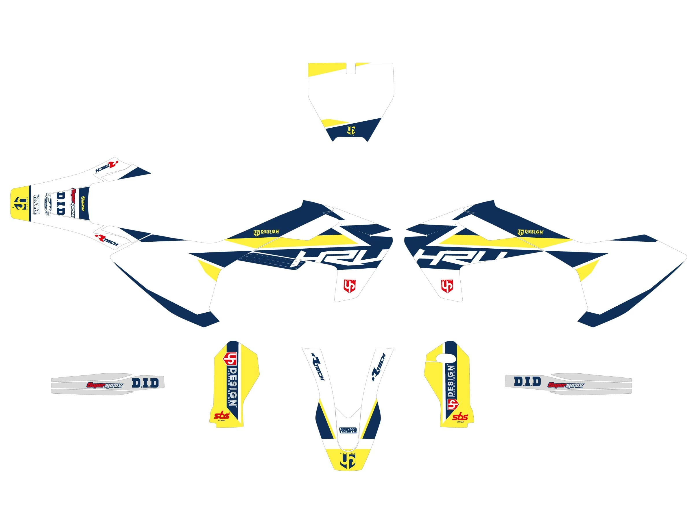Kit Déco UP ROUND HUSQVARNA TC 65 (2017-2018) Blanc 3 Kit Déco UP ROUND HUSQVARNA TC 65 (2017-2018) Blanc
