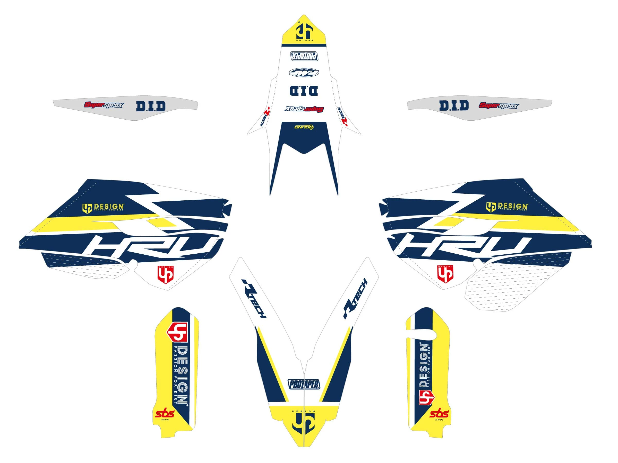 Kit Déco UP ROUND HUSQVARNA FE (2016) Blanc 3 Kit Déco UP ROUND HUSQVARNA FE (2016) Blanc