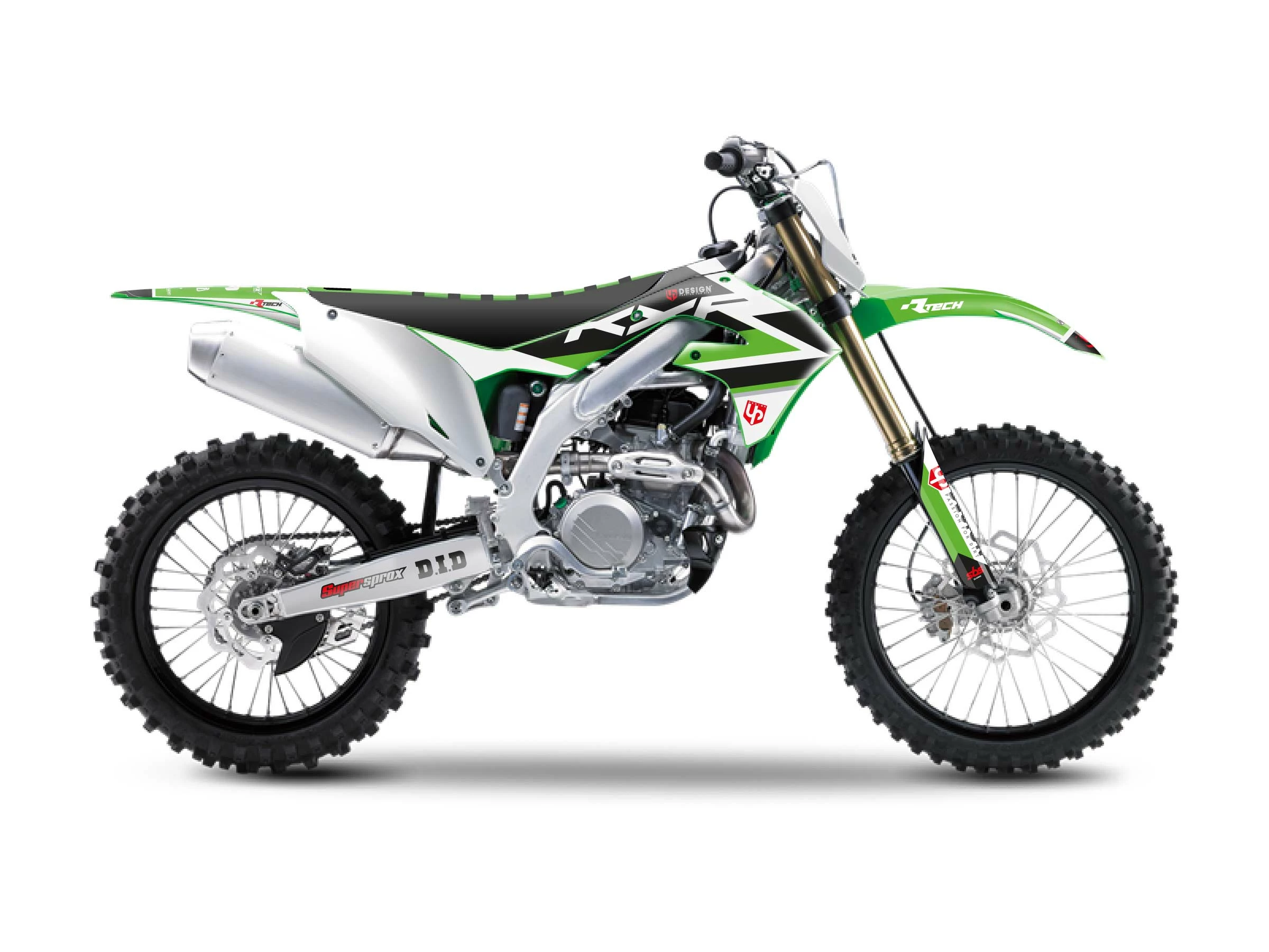 Kit Déco UP ROUND KAWASAKI KX 450 F (2012) Vert 4 Kit Déco UP ROUND KAWASAKI KX 450 F (2012) Vert – Image 2