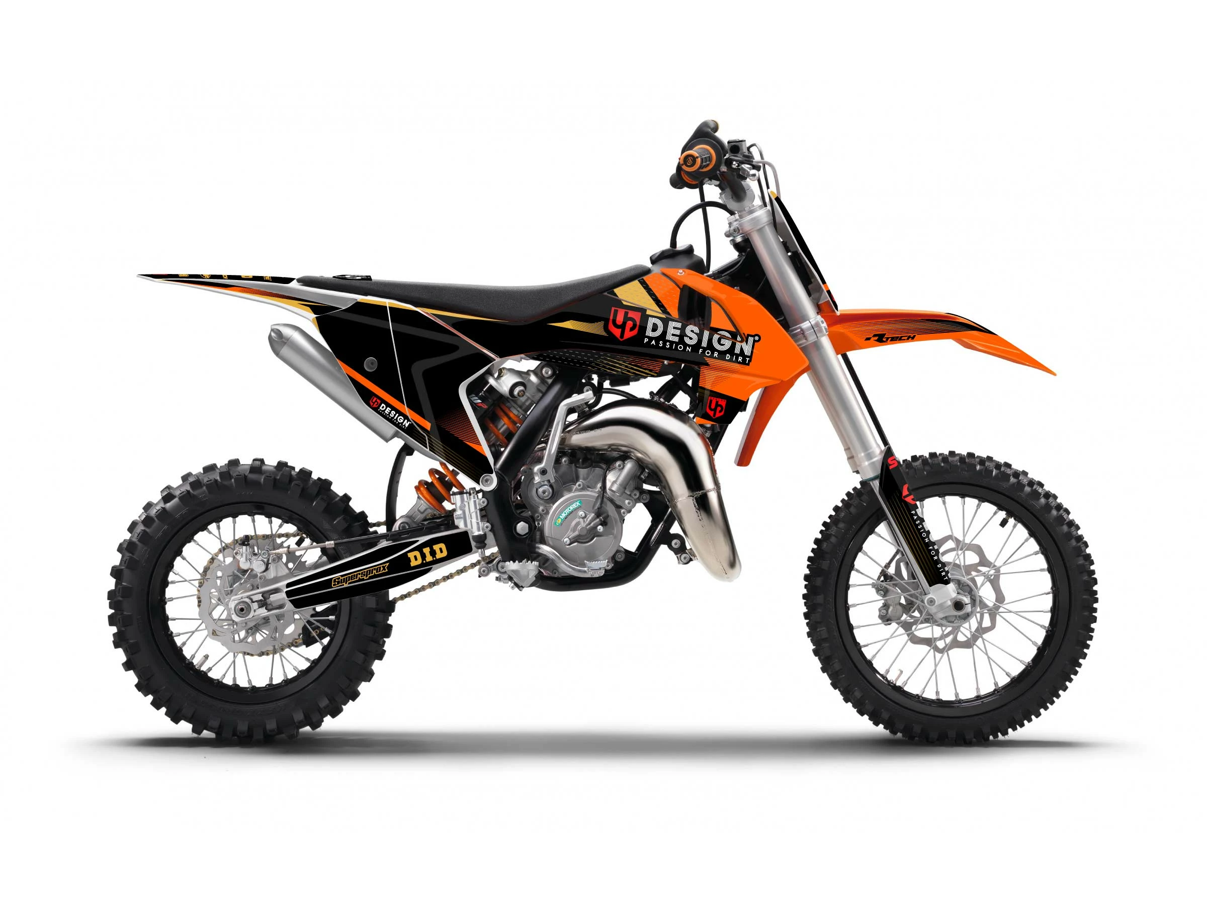 Kit Déco UP SPIKE KTM SX 65 (2002-2008) Noir-Orange 4 Kit Déco UP SPIKE KTM SX 65 (2002-2008) Noir-Orange – Image 2