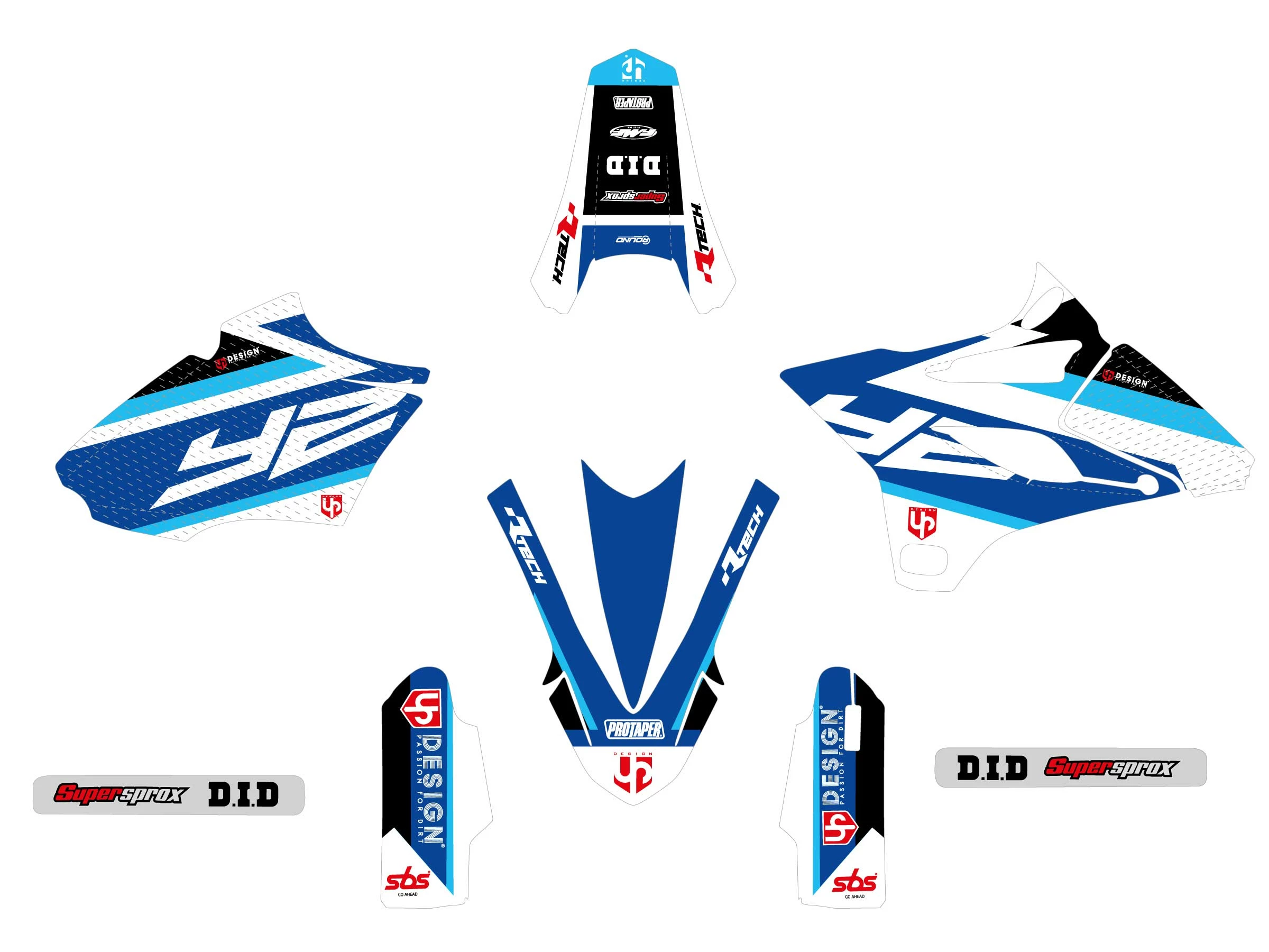 Kit Déco UP ROUND YAMAHA YZ 85 (2015-2018) Bleu 3 Kit Déco UP ROUND YAMAHA YZ 85 (2015-2018) Bleu