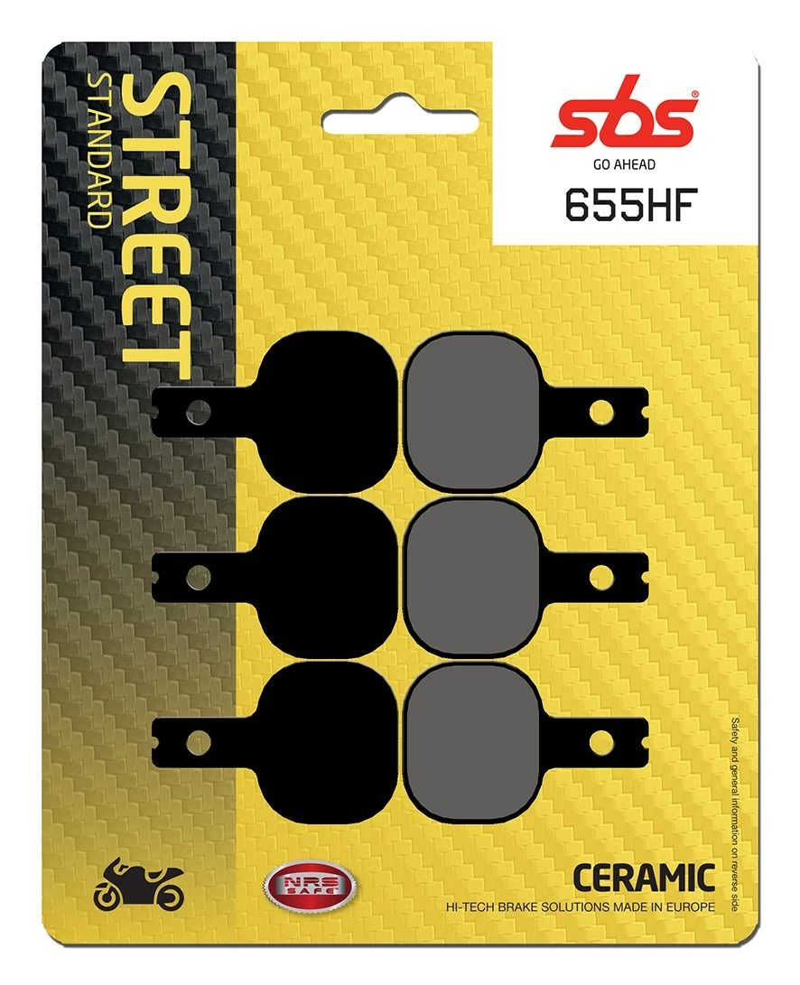 PLAQUETTES DE FREIN SBS 655HF 3 PLAQUETTES DE FREIN SBS 655HF