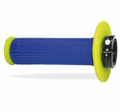 Poignées 708 Lock On Jaune Fluo/Bleu Electrique 22/25