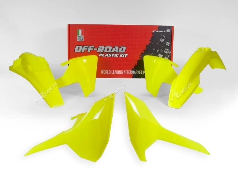 Kit Plastique Husqvarna Jaune Fluo 3 Kit Plastique Husqvarna Jaune Fluo