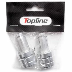 Embouts De Guidon Alu Topline 13-17MM Silver