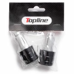 Embouts De Guidon Alu Topline 13-17MM Noir