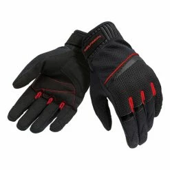 GANTS PENNA MESH L Noir–Rouge