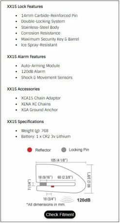*Bloque Disque Alarme XENA XX15 Carbone SRA (10) -MORACO Sales Shop XX15CF 4