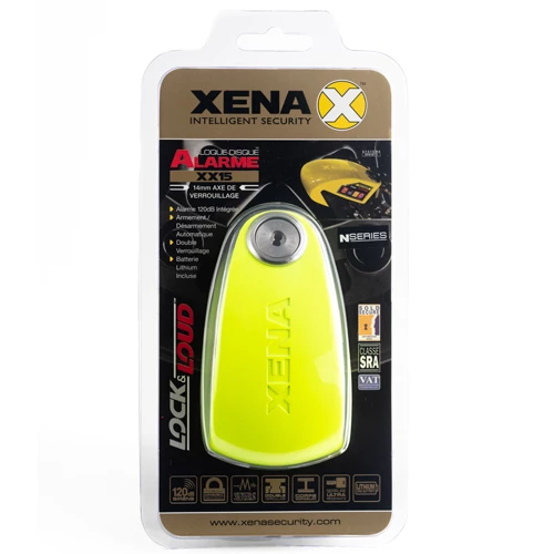 *Bloque Disque Alarme XENA XX15 Jaune Fluo SRA 4 *Bloque Disque Alarme XENA XX15 Jaune Fluo SRA – Image 2