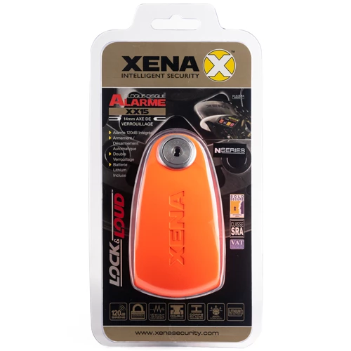 *Bloque Disque Alarme XENA XX15 Orange SRA 4 *Bloque Disque Alarme XENA XX15 Orange SRA – Image 2