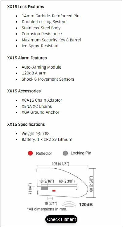 *Bloque Disque Alarme XENA XX15 Orange SRA 6 *Bloque Disque Alarme XENA XX15 Orange SRA – Image 4